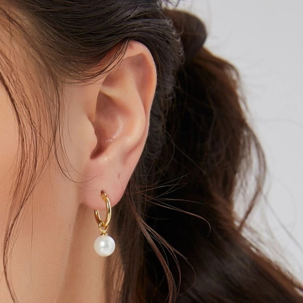 Faux Pearl Drop Earrings